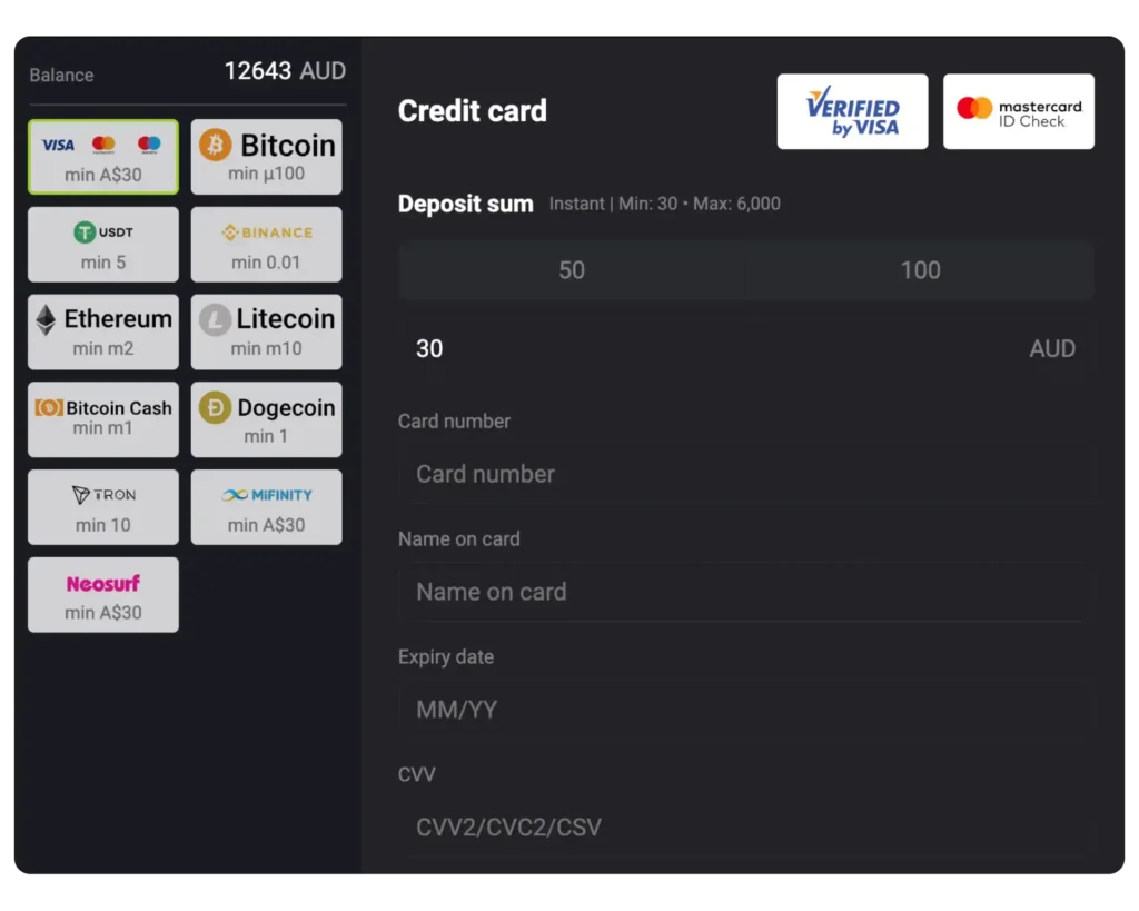 Payment Methods at Casino Mateslots